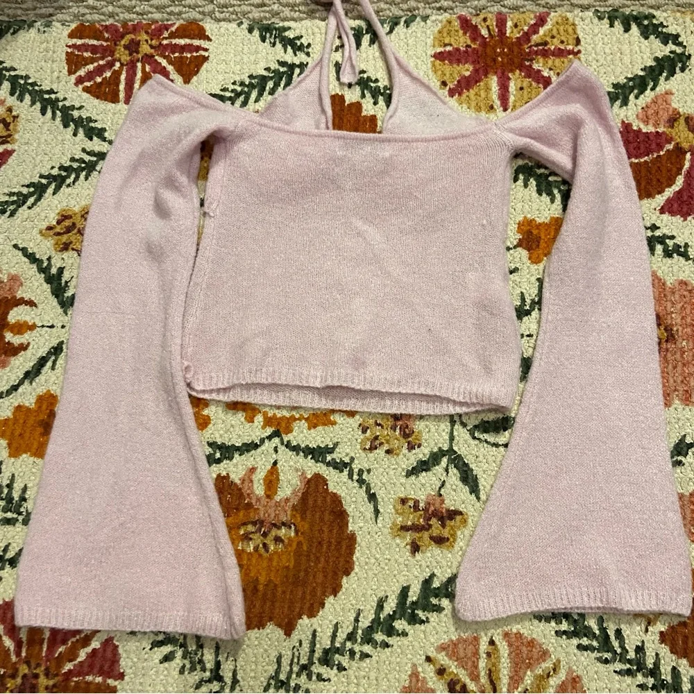 Iamgia pink long sleeve halter top - Picture 3 of 5